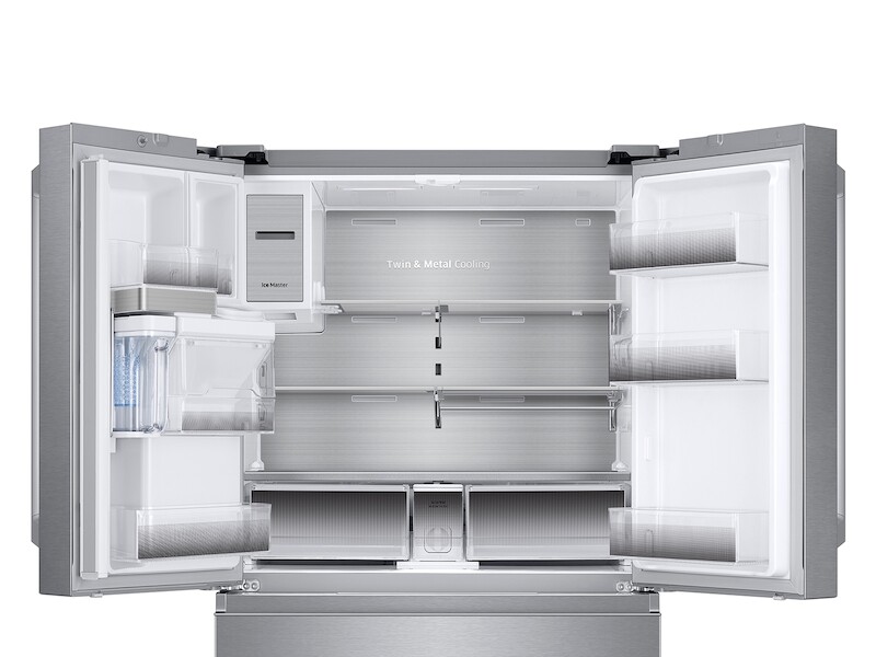 22 cu. ft. Family Hub™ Counter Depth 4-Door French Door Refrigerator in Stainless Steel RF23M8590SG