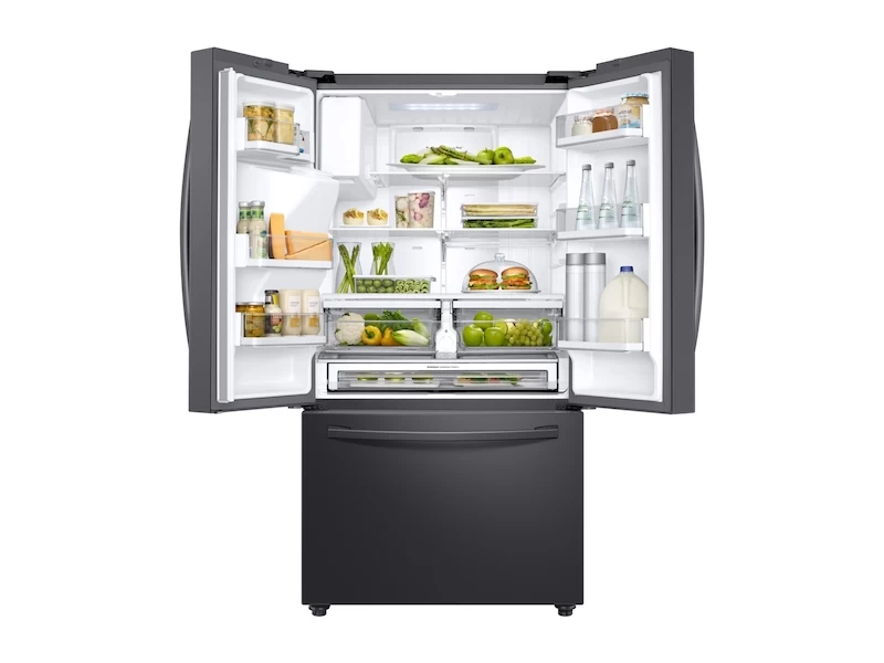 23 cu. ft. 3-Door French Door, Counter Depth Refrigerator with CoolSelect Pantry™ in Black Stainless Steel RF23R6201SGAA