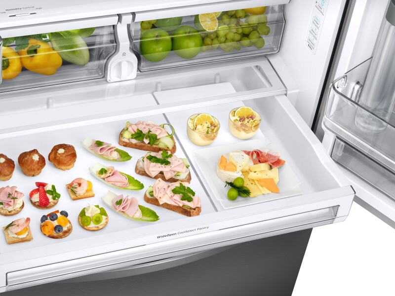 23 cu. ft. Counter Depth 3-Door French Door Food Showcase Refrigerator RF23R6301SR