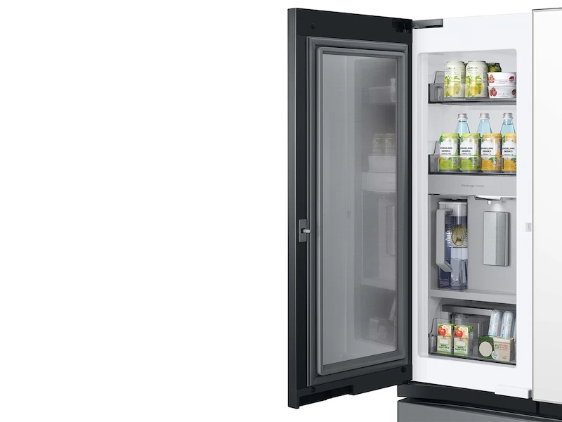 Bespoke 3-Door French Door Refrigerator (24 cu. ft.) – with Top Left and Family Hub Panel RF24BB69006M