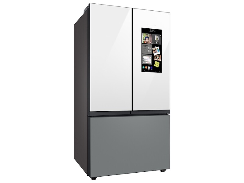 Bespoke 3-Door French Door Refrigerator (24 cu. ft.) – with Family Hub Panel RF24BB6900AWAA, product image 4 of 11