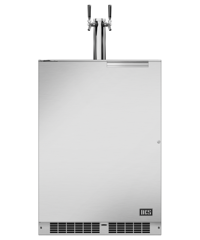 24" Dual Tap Outdoor Beer Dispenser, Left Hinge RF24BTL2