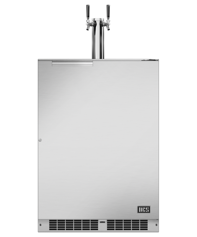 24" Dual Tap Outdoor Beer Dispenser, Right Hinge RF24BTR2