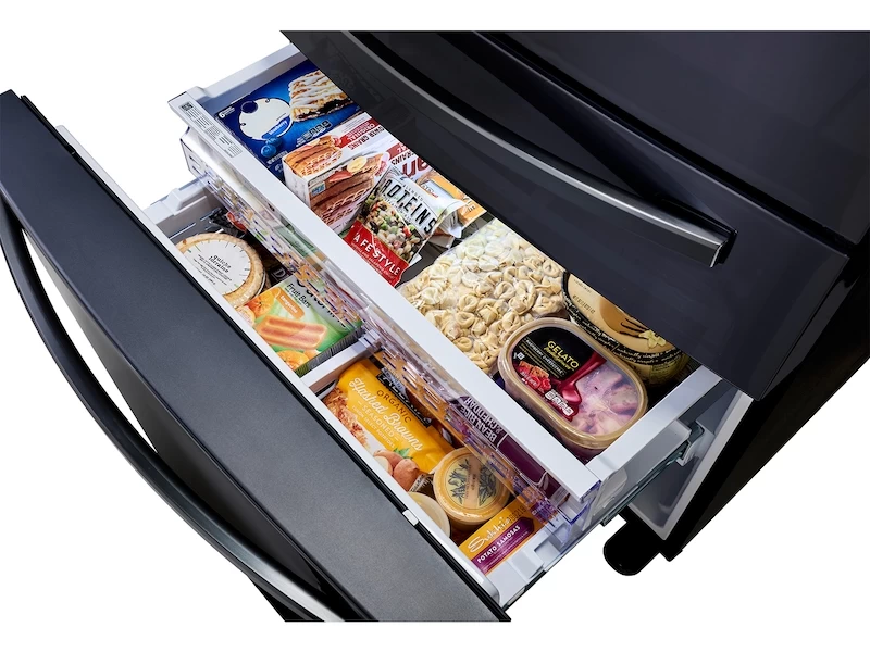 23 cu. ft. Counter Depth 4-Door French Door Refrigerator with FlexZone™ Drawer in Black Stainless Steel RF24R7201SGAA
