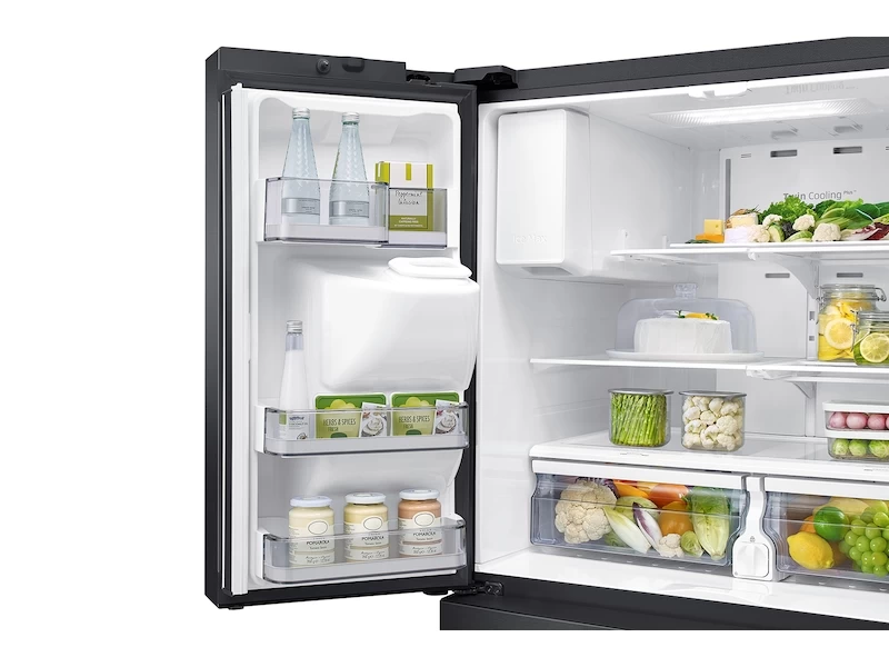 23 cu. ft. Counter Depth 4-Door French Door Refrigerator with FlexZone™ Drawer in Black Stainless Steel RF24R7201SGAA