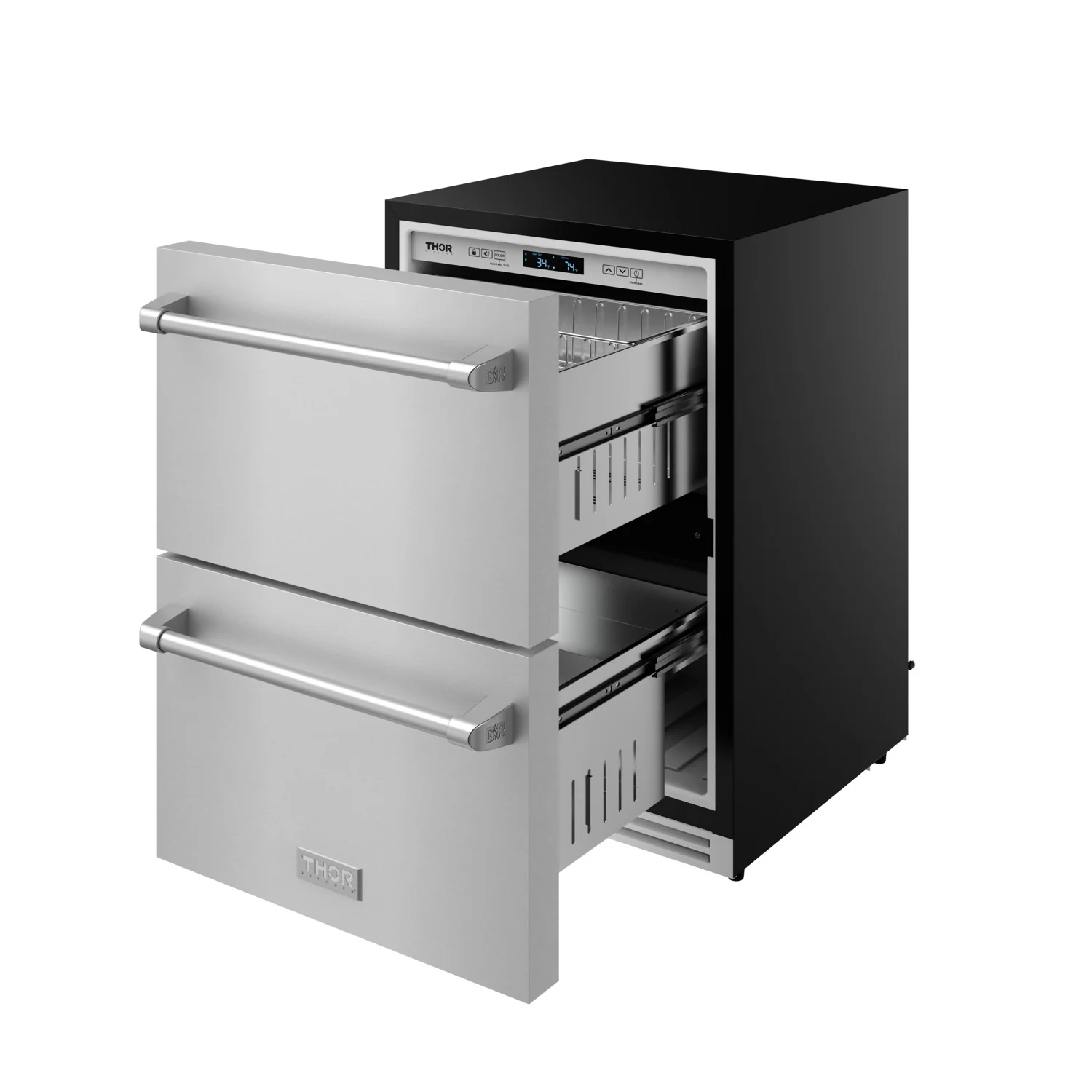 24 Inch Undercounter Built-in Or Freestanding Drawer Refrigerator Stainless Steel Gordon Ramsay Series RF24U