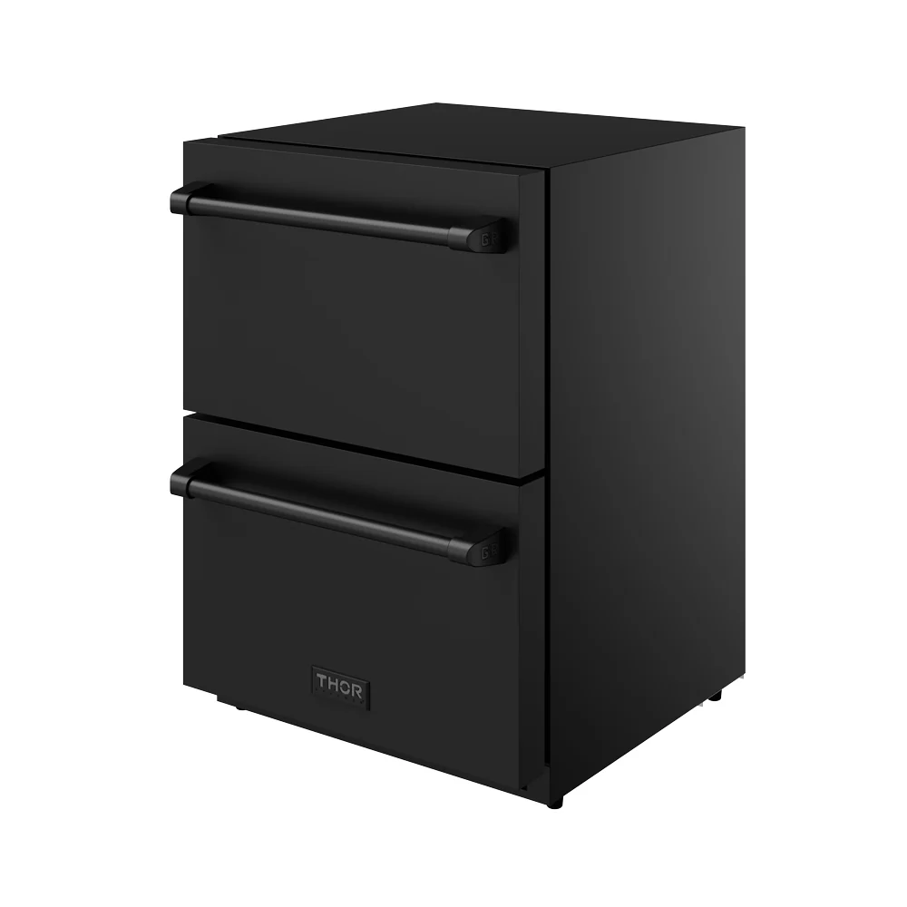 24 Inch Undercounter Built-in Or Freestanding Drawer Refrigerator Black Gordon Ramsay Series RF24UB