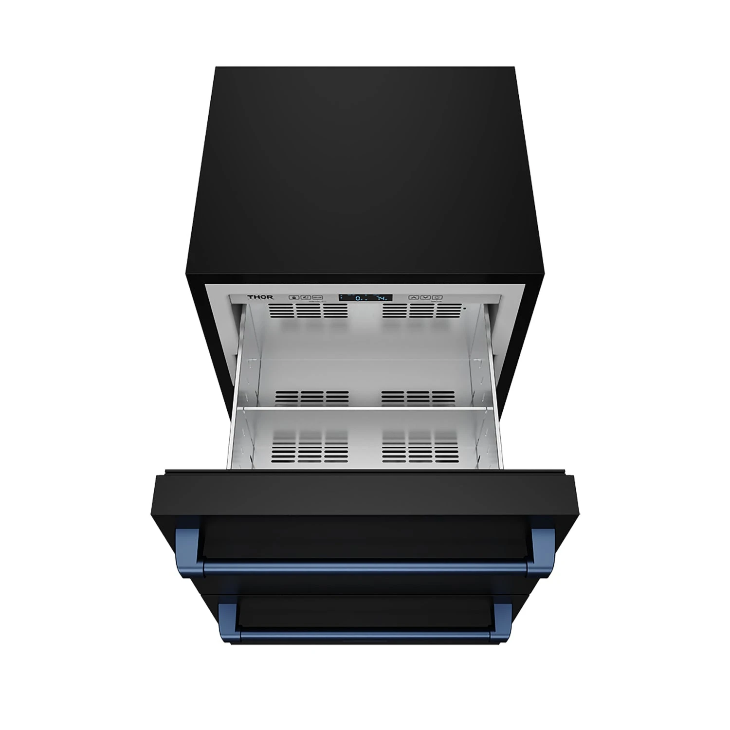 24" Undercounter Built-in Or Freestanding Drawer Refrigerator Black/blue Gordon Ramsay Series RF24UBBLU