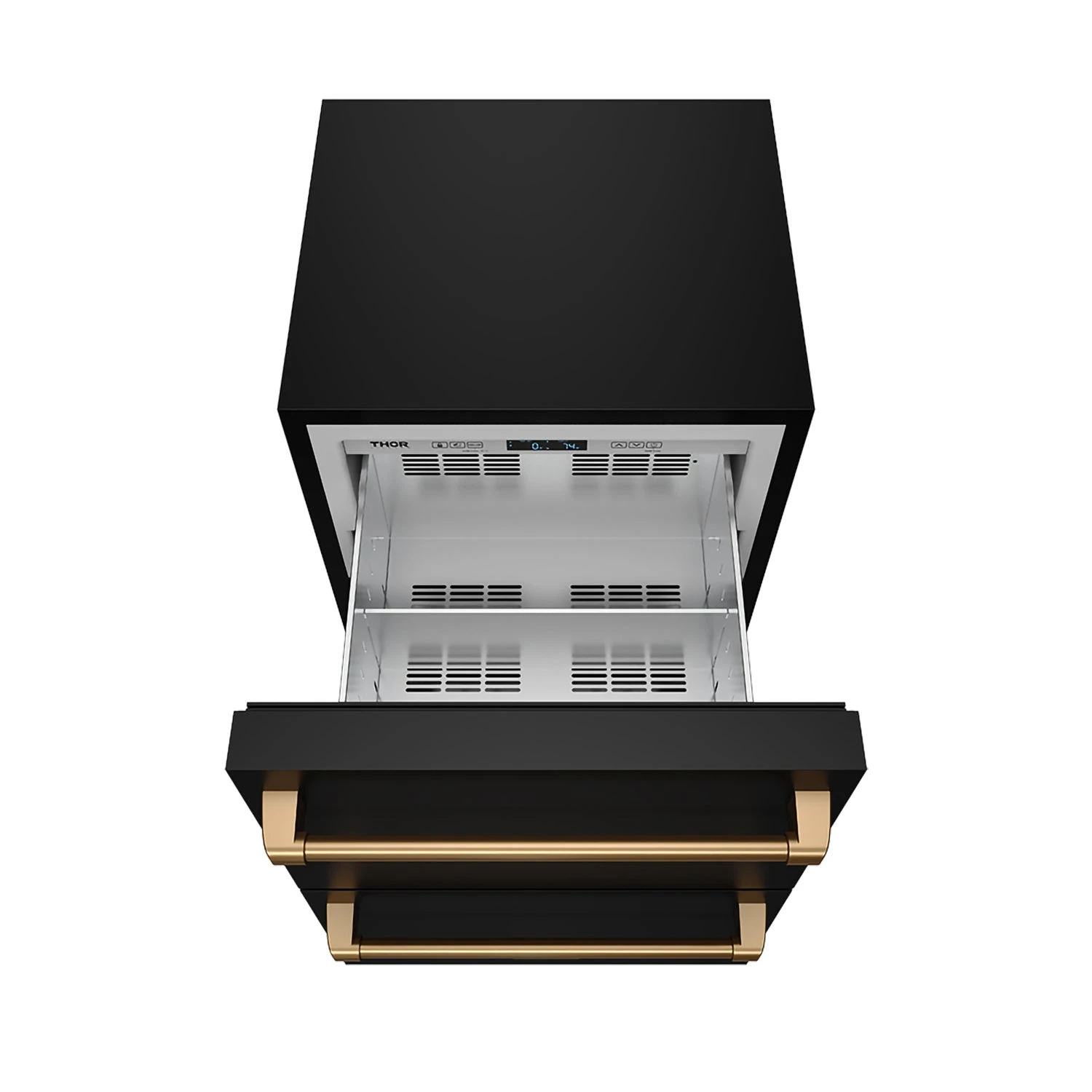 24" Undercounter Built-in Or Freestanding Drawer Refrigerator Black/bronze Gordon Ramsay Series RF24UBBRZ