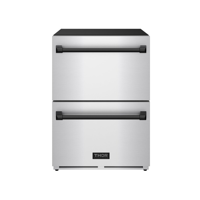 24 Inch Undercounter Built-in Or Freestanding Drawer Refrigerator Stainless Steel/black Gordon Ramsay Series RF24UBLK
