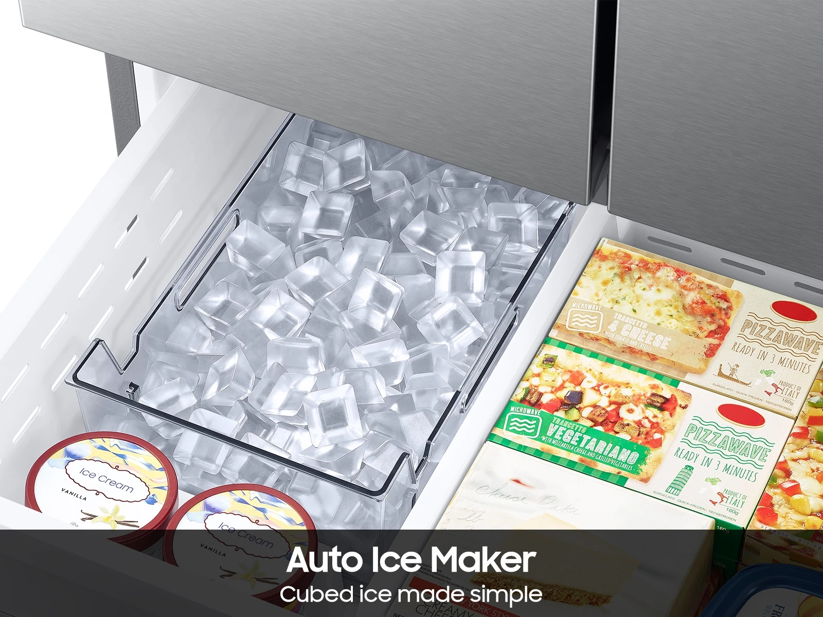 Bespoke AI 3-Door French Door Auto Ice Maker | All-Around Cooling 25 cu. ft. RF25C5A01SRAA
