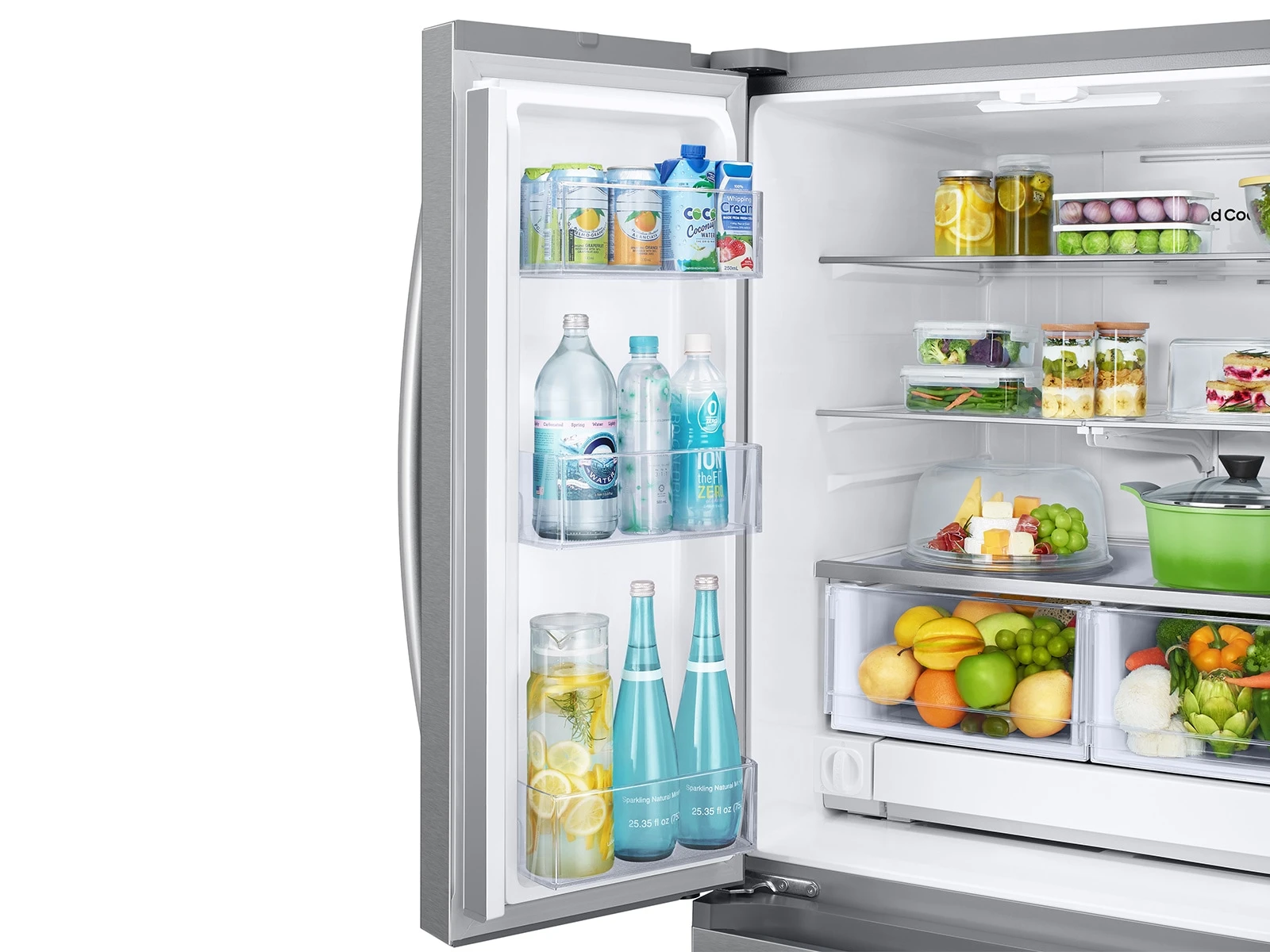 Bespoke AI 3-Door French Door Auto Ice Maker | All-Around Cooling 25 cu. ft. RF25C5A01SRAA