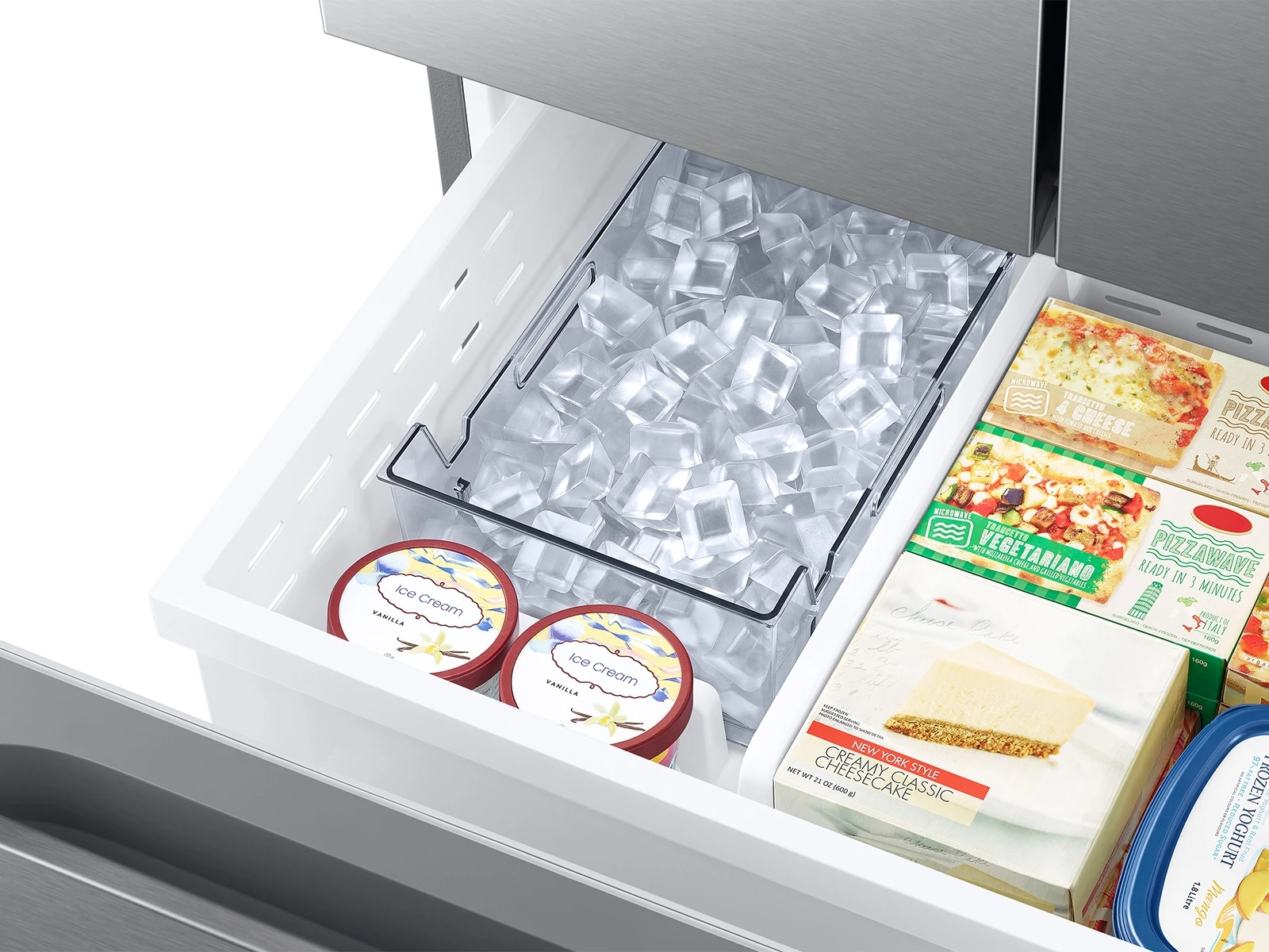 Bespoke AI 3-Door French Door Auto Ice Maker | All-Around Cooling 25 cu. ft. RF25C5A01SRAA