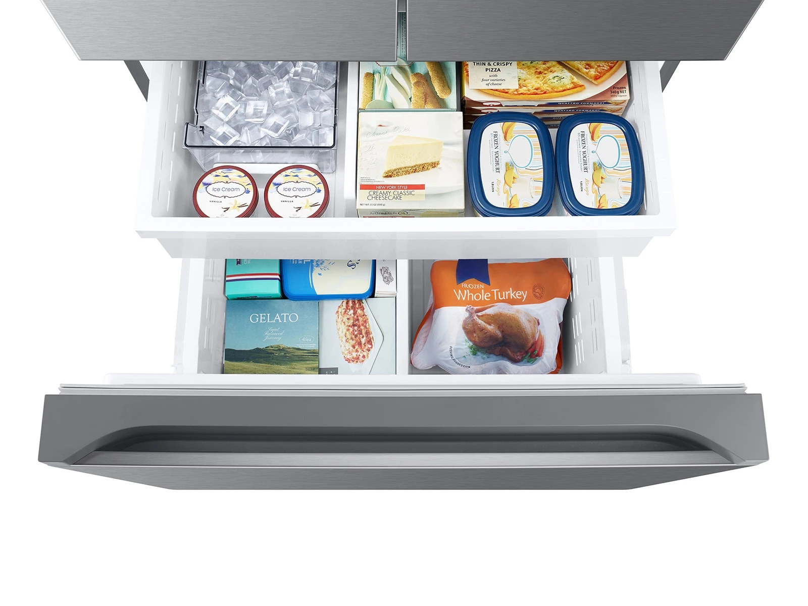 Bespoke AI 3-Door French Door Auto Ice Maker | All-Around Cooling 25 cu. ft. RF25C5A01SRAA