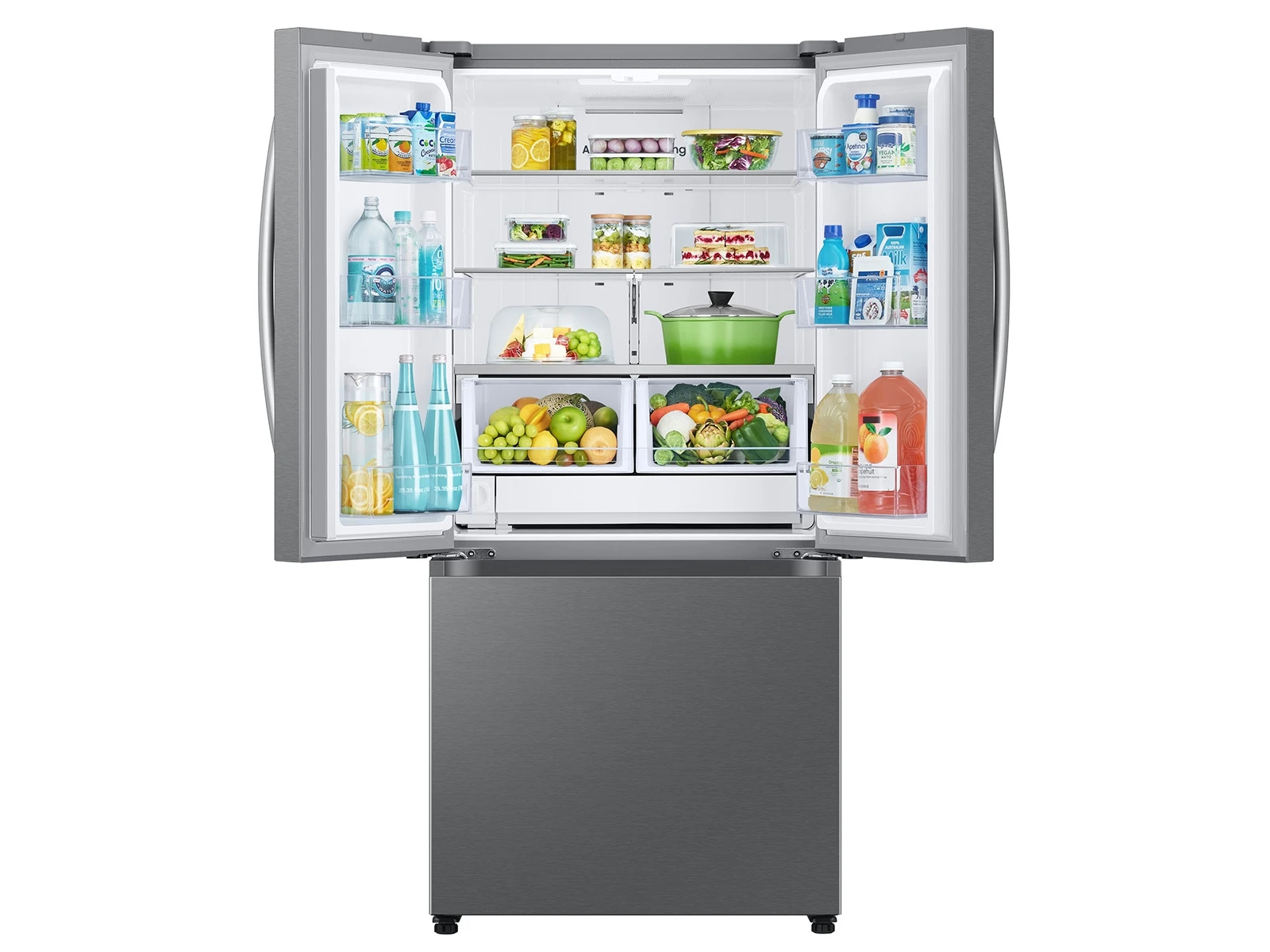 Bespoke AI 3-Door French Door Auto Ice Maker | All-Around Cooling 25 cu. ft. RF25C5A01SRAA