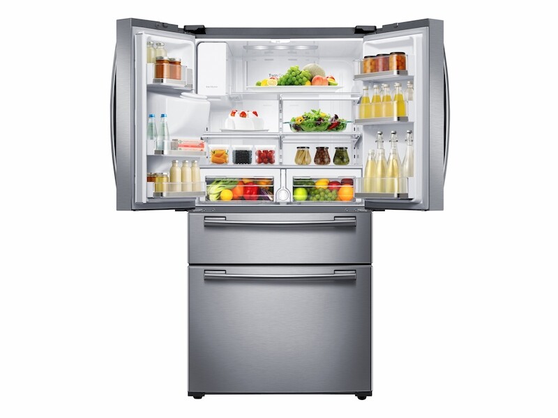 25 cu. ft. 4-Door French Door Refrigerator in Stainless Steel RF25HMEDBWW