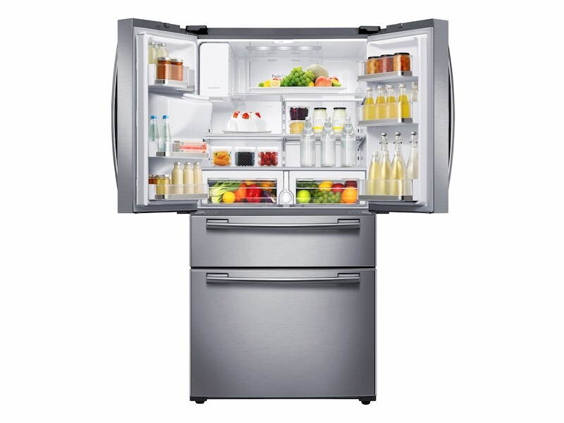 25 cu. ft. 4-Door French Door Refrigerator in Stainless Steel RF25HMEDBWW