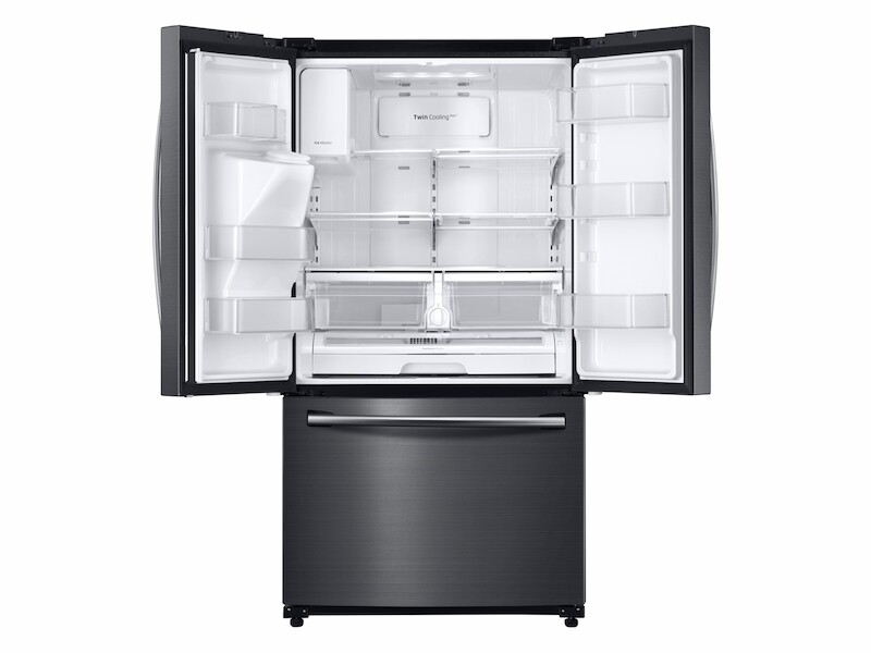 25 cu. ft. French Door Refrigerator with External Water & Ice Dispenser in Black Stainless Steel RF263BEAESG