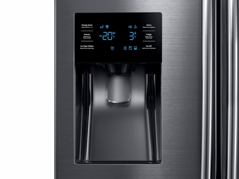 25 cu. ft. French Door Refrigerator with External Water & Ice Dispenser in Black Stainless Steel RF263BEAESG