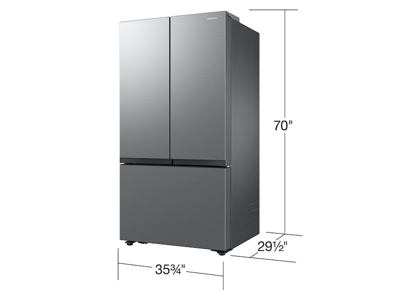 27 cu. ft. Counter Depth Mega Capacity 3-Door French Door Refrigerator with Dual Auto Ice Maker in a Stainless Look view 3