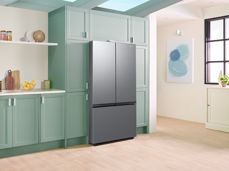 27 cu. ft. Counter Depth Mega Capacity 3-Door French Door Refrigerator with Dual Auto Ice Maker in a Stainless Look view 4