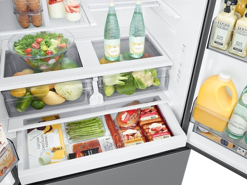27 cu. ft. Counter Depth Mega Capacity 3-Door French Door Refrigerator with Dual Auto Ice Maker in a Stainless Look view 8