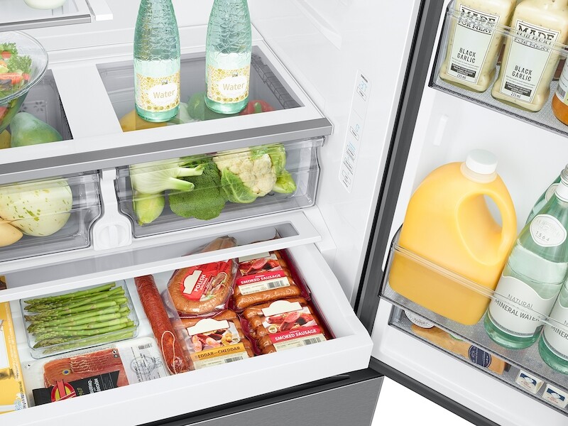 27 cu. ft. Mega Capacity Counter Depth 3-Door French Door Refrigerator with Dual Auto Ice Maker in Stainless Steel RF27CG5100SR