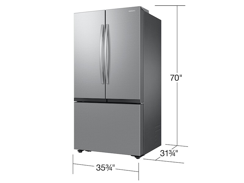 27 cu. ft. Mega Capacity Counter Depth 3-Door French Door Refrigerator with Dual Auto Ice Maker in Stainless Steel RF27CG5100SR