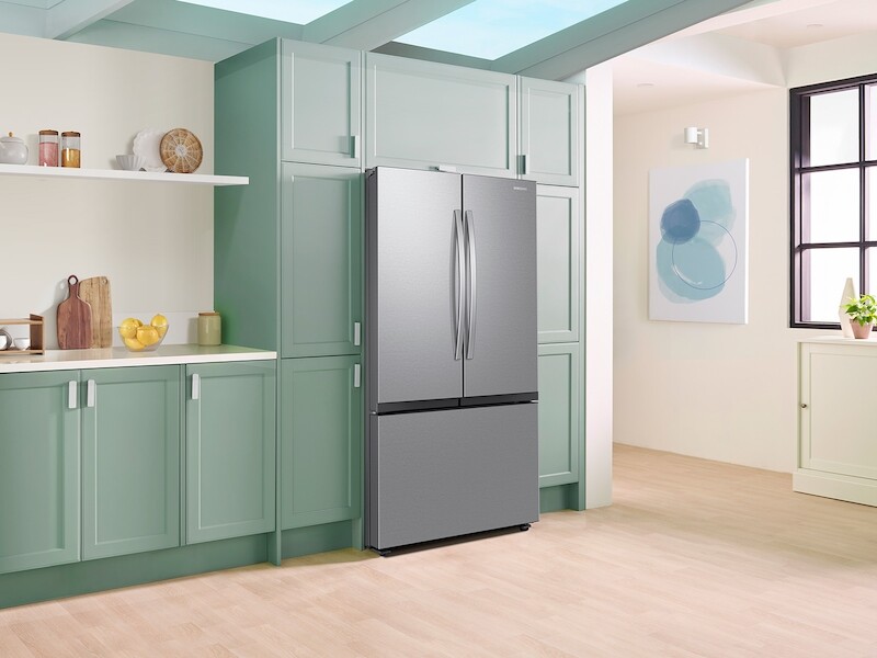 27 cu. ft. Mega Capacity Counter Depth 3-Door French Door Refrigerator with Dual Auto Ice Maker in Stainless Steel RF27CG5100SR