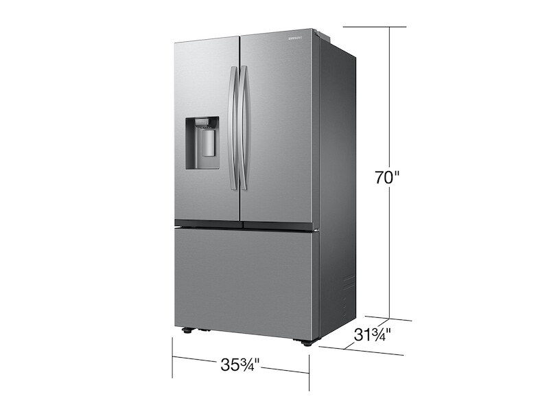 26 cu. ft. Mega Capacity Counter Depth 3-Door French Door Refrigerator with Four Types of Ice in Stainless Steel view 2