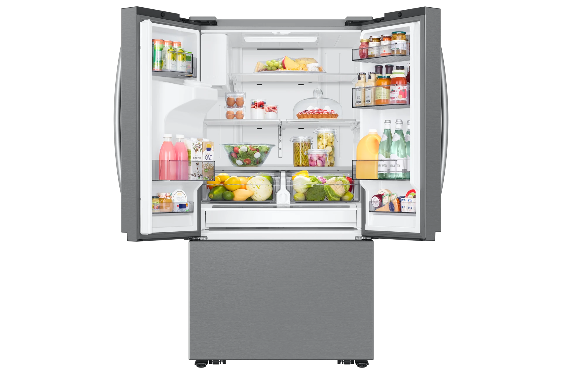 Bespoke AI 3-Door French Door Mega Capacity | External Water & Ice Dispenser | 26 cu. ft. RF27CG5B30SRAA