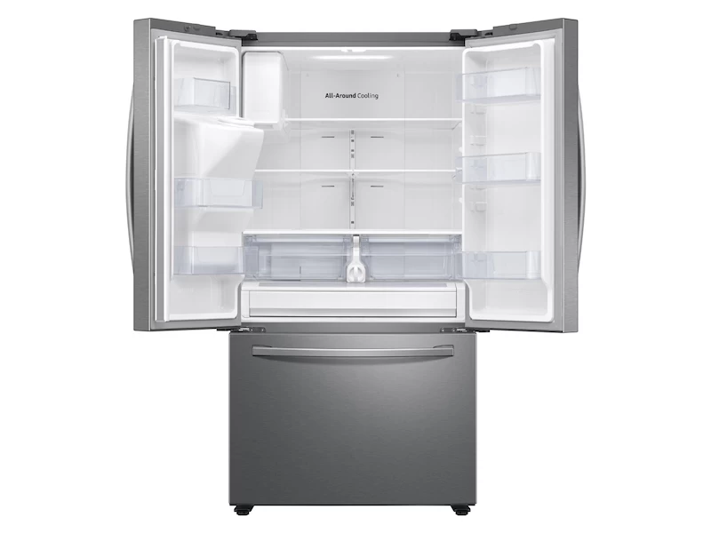 27 cu. ft. Large Capacity 3-Door French Door Refrigerator with External Water & Ice Dispenser RF27T5201SR