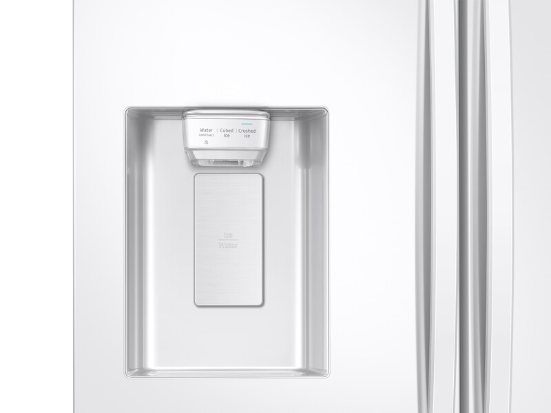 27 cu. ft. Large Capacity 3-Door French Door Refrigerator with External Water & Ice Dispenser in White RF27T5201WWAA