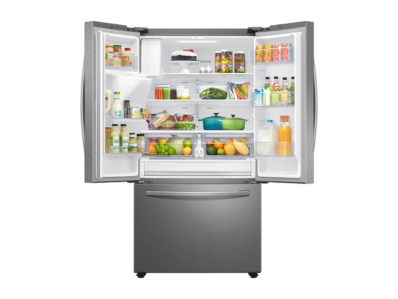 27 cu. ft. Large Capacity 3-Door French Door Refrigerator with Dual Ice Maker RF27T5241SRAA