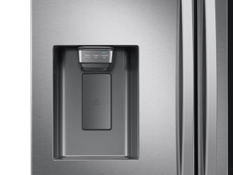 26.5 cu. ft. Large Capacity 3-Door French Door Refrigerator with Family Hub and External Water & Ice Dispenser RF27T5501SR
