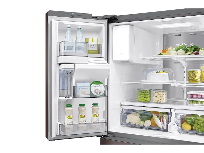 28 cu. ft. Food Showcase 4-Door French Door Refrigerator in Tuscan Stainless Steel RF28R7351DTAA