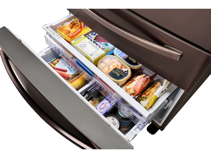 28 cu. ft. Food Showcase 4-Door French Door Refrigerator in Tuscan Stainless Steel RF28R7351DTAA