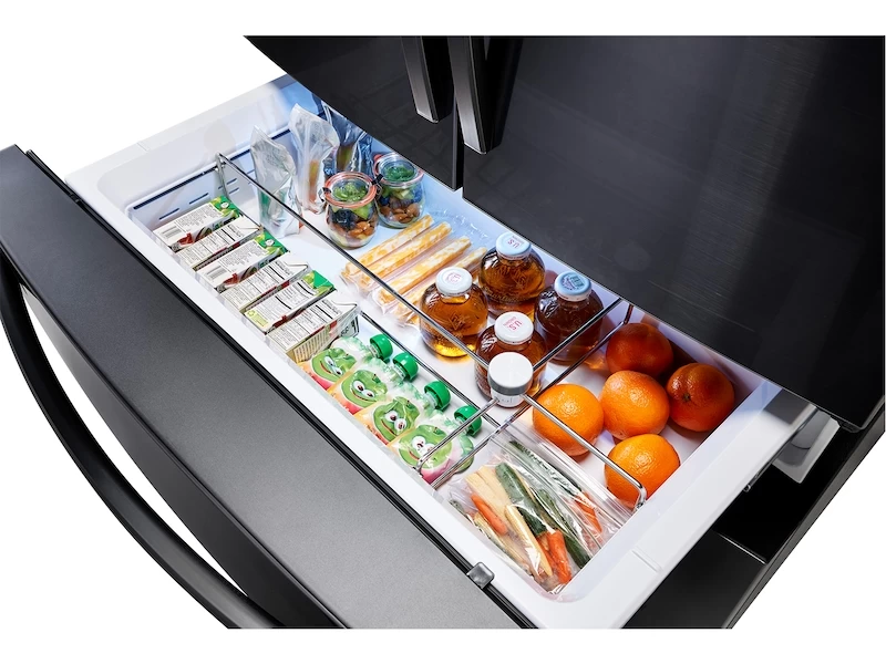 28 cu. ft. Food Showcase 4-Door French Door Refrigerator in Black Stainless Steel RF28R7351SGAA