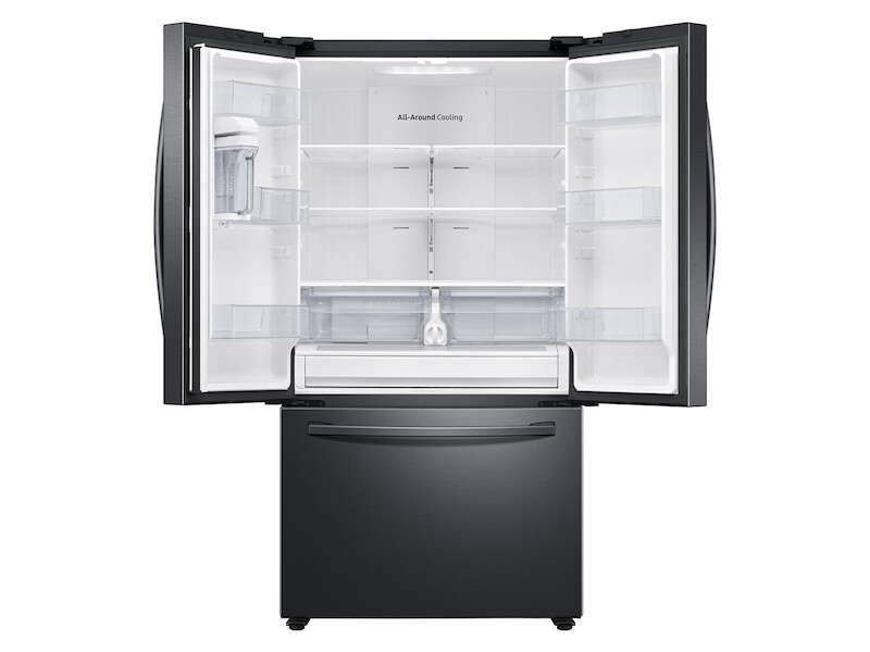 28 cu. ft. Large Capacity 3-Door French Door Refrigerator with AutoFill Water Pitcher in Black Stainless Steel RF28T5021SGAA