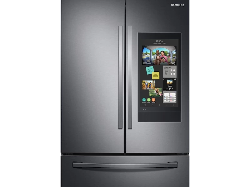 28 cu. ft. 3-Door French Door Refrigerator with Family Hub™ in Black Stainless Steel RF28T5F01SGAA