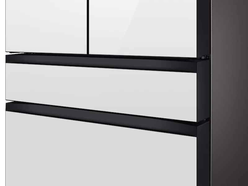 Bespoke 4-Door French Door Refrigerator (29 cu. ft.) with AutoFill Water Pitcher in White Glass RF29BB820012AA, product image 3 of 11