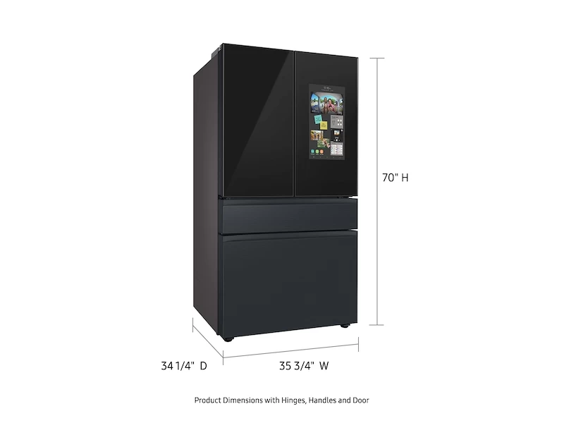 Bespoke 4-Door French Door Refrigerator (29 cu. ft.) – with Top Left and Family Hub Panel RF29BB89008MAA