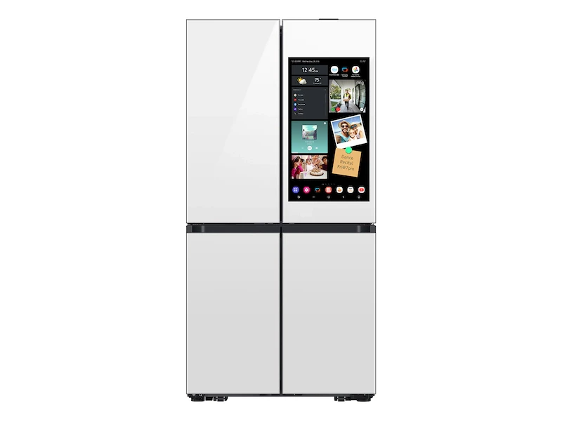 Samsung Bespoke 4-Door Flex™ Refrigerator (29 cu. ft.) with AI Family Hub™+ and AI Vision Inside™ in White Glass White Glass RF29DB990012AA Picture 1