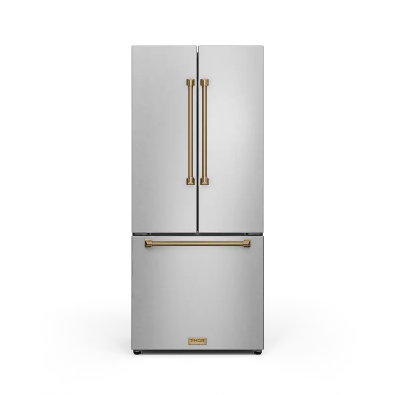 30 Inch 17.5 Cu Ft French Door Counter Depth Refrigerator With Ice Maker In Black/bronze Gordon Ramsay Series RF3017FFD00BRZ