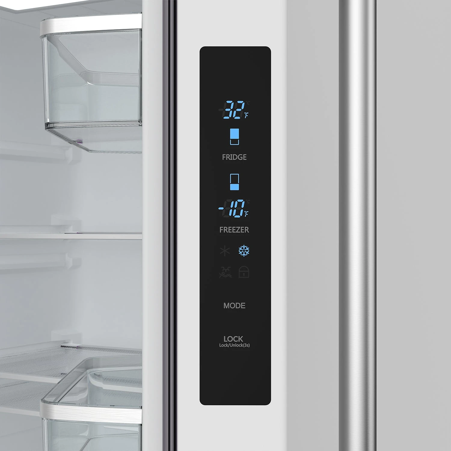 30 Inch Collection French Door Counter Depth Refrigerator With Ice Maker White Gordon Ramsay Series RF3017FFDW