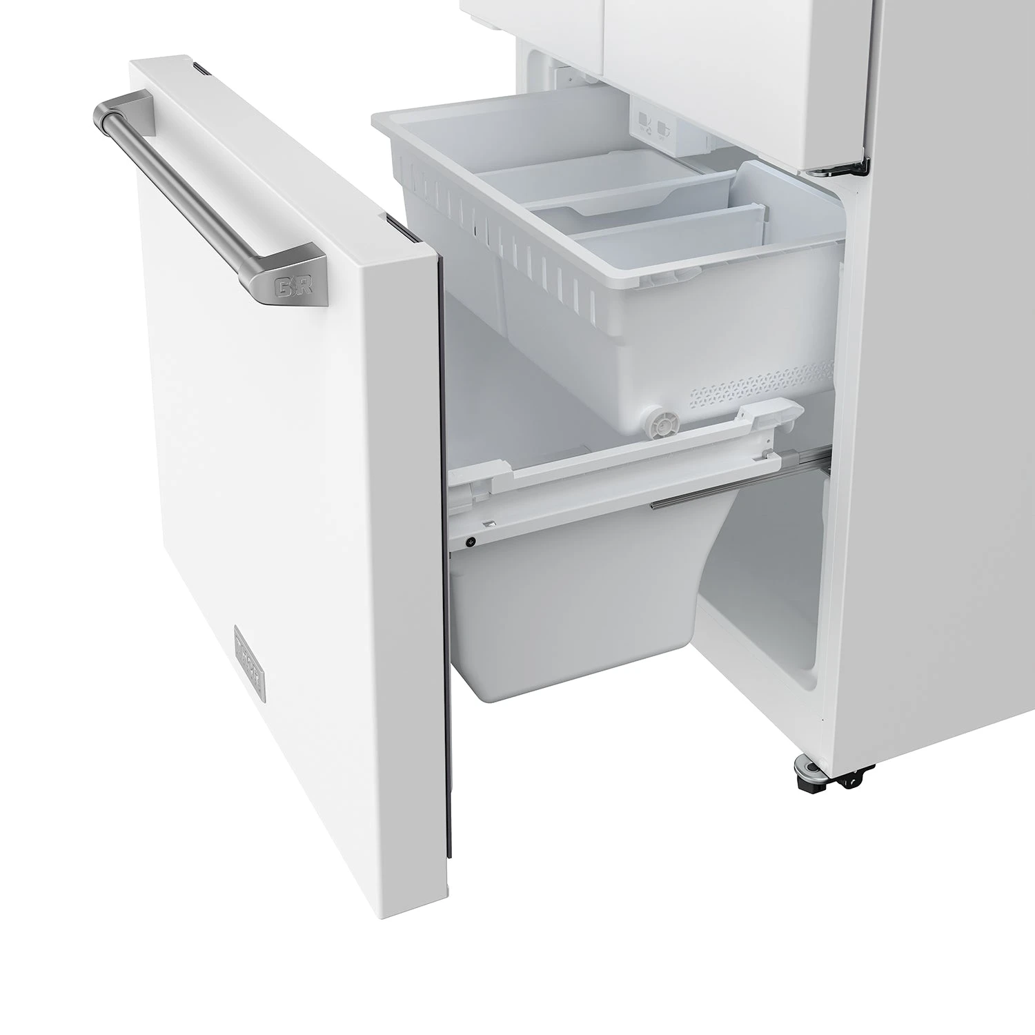 30 Inch Collection French Door Counter Depth Refrigerator With Ice Maker White Gordon Ramsay Series RF3017FFDW