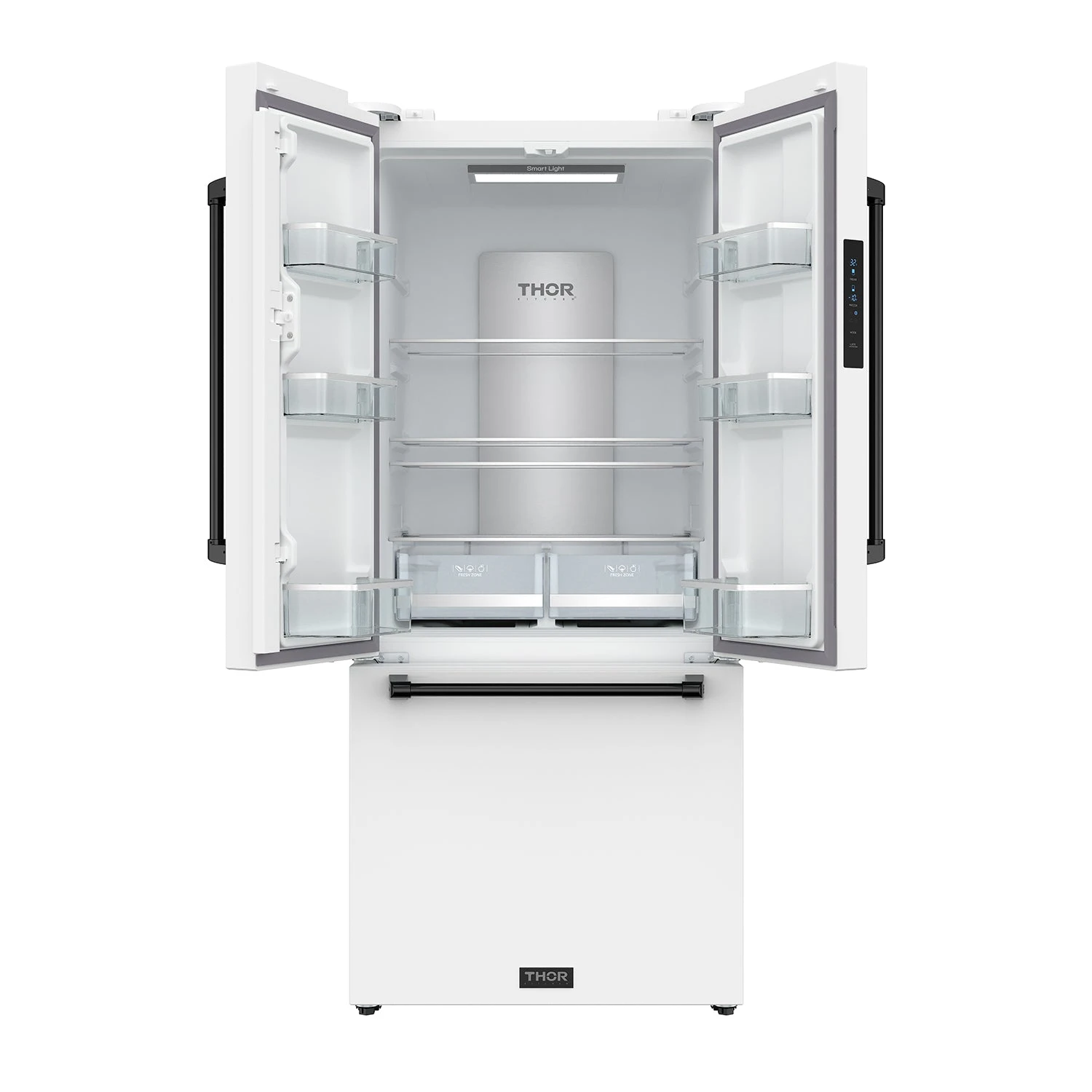 30 Inch French Door Counter Depth Refrigerator With Ice Maker White/black Gordon Ramsay Series RF3017FFDWBLK