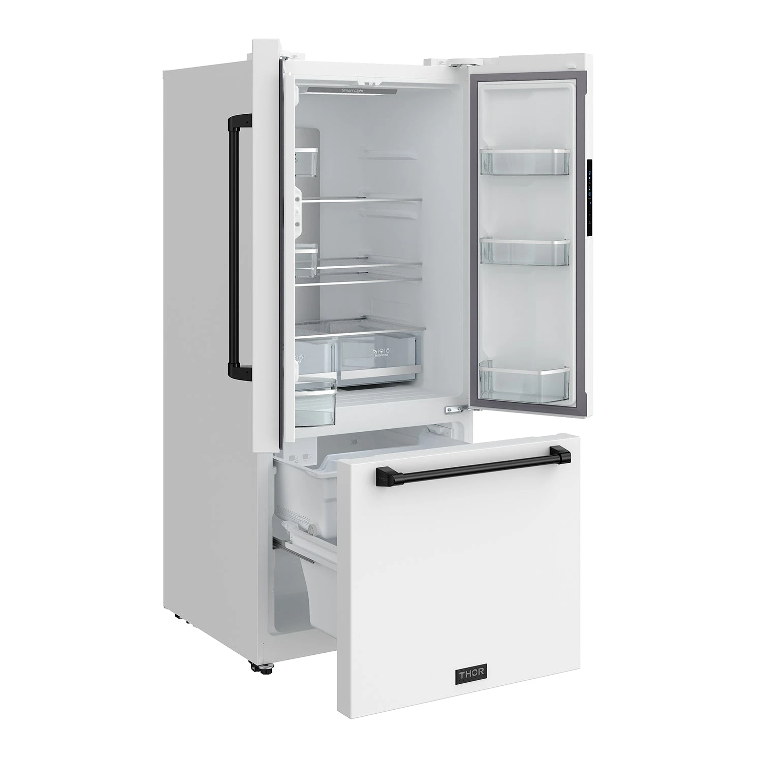 30 Inch French Door Counter Depth Refrigerator With Ice Maker White/black Gordon Ramsay Series RF3017FFDWBLK