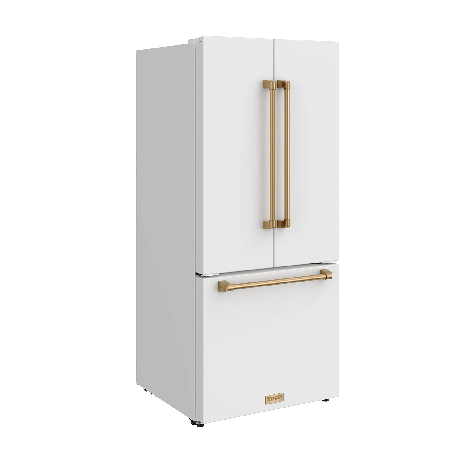 30 Inch French Door Counter Depth Refrigerator With Ice Maker White/bronze Gordon Ramsay Series RF3017FFDWBRZ