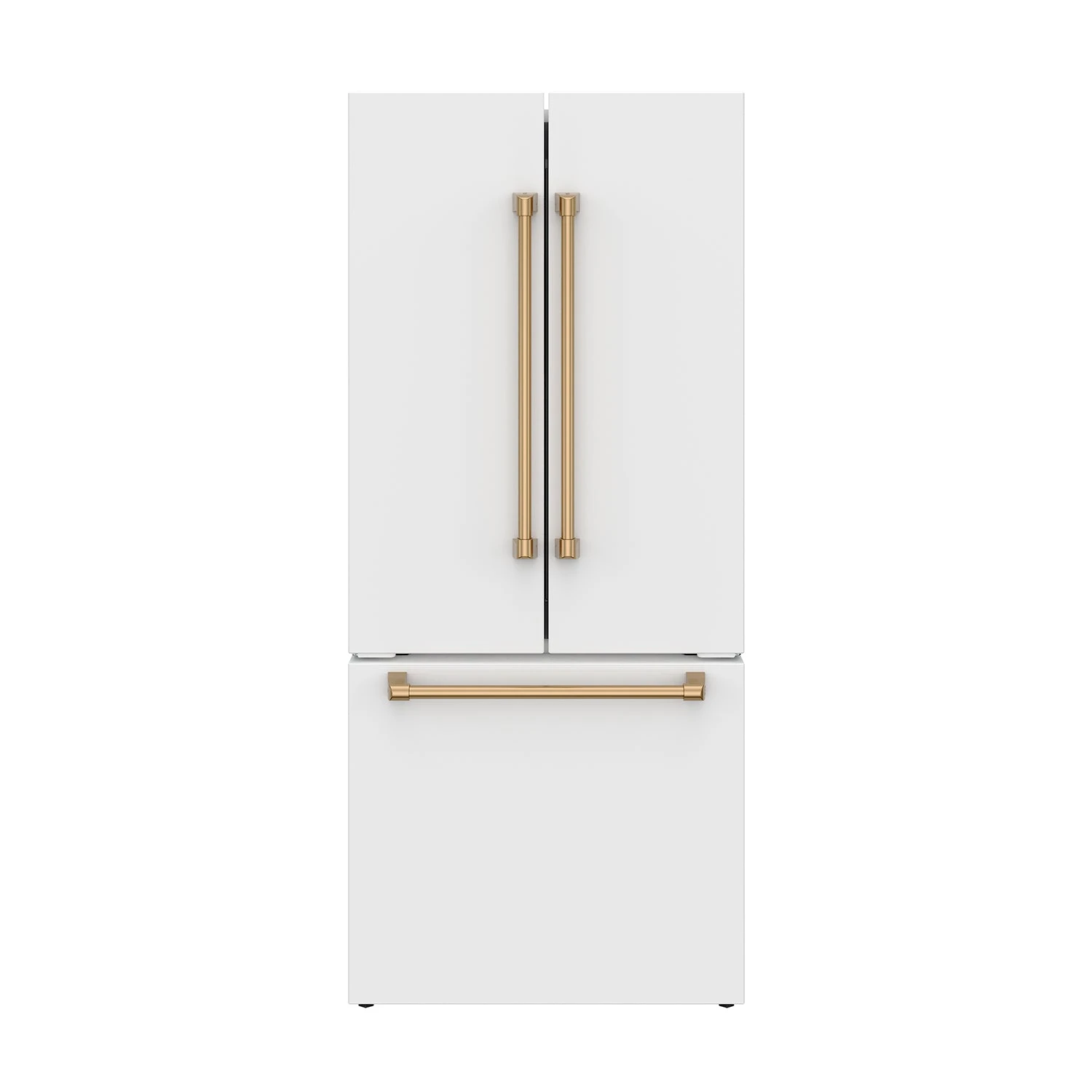 30 Inch French Door Counter Depth Refrigerator With Ice Maker White/bronze Gordon Ramsay Series RF3017FFDWBRZ